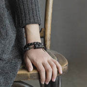 Buddha Stones Ebony Wood Black Rutilated Quartz Copper Brass Double Wrap Balance Bracelet (Extra 30% Off | USE CODE: FS30) - image 11