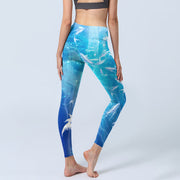Buddha Stones Fish In The Ocean Print Gym Leggings Women's Yoga Pants - image 5