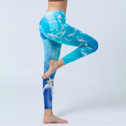 Buddha Stones Fish In The Ocean Print Gym Leggings Women's Yoga Pants - image 4