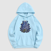 Buddha Stones Buddha Sitting On The Lotus Fleece Lined Hoodie