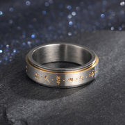 FREE Today: Balance Calm Tibetan Mantra Titanium Steel Rotatable Ring