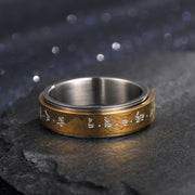 FREE Today: Balance Calm Tibetan Mantra Titanium Steel Rotatable Ring