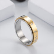 FREE Today: Balance Calm Tibetan Mantra Titanium Steel Rotatable Ring