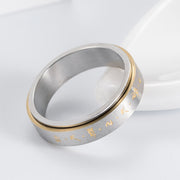 FREE Today: Balance Calm Tibetan Mantra Titanium Steel Rotatable Ring