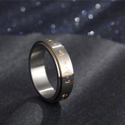 FREE Today: Balance Calm Tibetan Mantra Titanium Steel Rotatable Ring