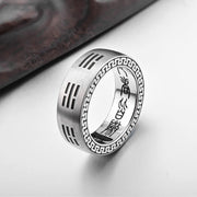 FREE Today: Balance and Harmony Bagua Yin Yang Taoist Nine-Character Mantra Titanium Steel Ring