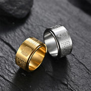 FREE Today: Strengthen Balance Chinese Zodiac Natal Buddha Heart Sutra Carved Titanium Steel Rotatable Ring FREE FREE 40