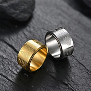 FREE Today: Strengthen Balance Chinese Zodiac Natal Buddha Heart Sutra Carved Titanium Steel Rotatable Ring FREE FREE 27