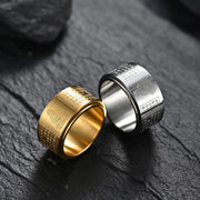 FREE Today: Strengthen Balance Chinese Zodiac Natal Buddha Heart Sutra Carved Titanium Steel Rotatable Ring FREE FREE 33