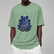 Buddha Stones Buddha Sitting On The Lotus Cotton Tee T-shirt T-Shirts BS 17