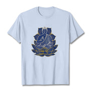 Buddha Stones Buddha Sitting On The Lotus Cotton Tee T-shirt