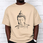 Buddha Stones Buddha Head Pattern Cotton Tee T-shirt