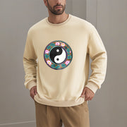 Buddha Stones Yin Yang Lotus Leaves Fleece Lined Sweatshirt