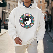 Buddha Stones Yin Yang Lotus Leaves Fleece Lined Hoodie