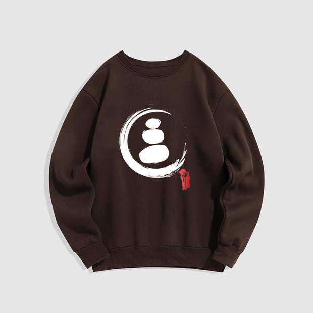 Buddha Stones Zen Circles Fleece Lined Sweatshirt