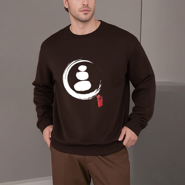 Buddha Stones Zen Circles Fleece Lined Sweatshirt