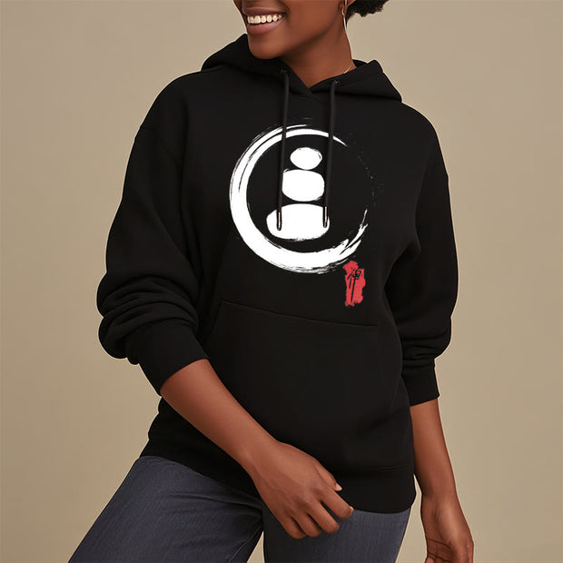 Buddha Stones Zen Circles Fleece Lined Hoodie