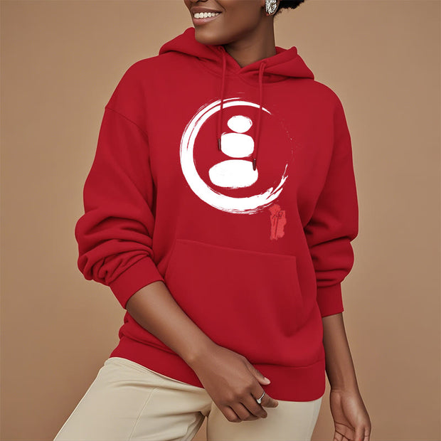 Buddha Stones Zen Circles Fleece Lined Hoodie