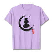 Buddha Stones Zen Circles Cotton Tee T-shirt T-Shirts BS Plum 2XL