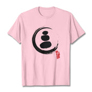 Buddha Stones Zen Circles Cotton Tee T-shirt T-Shirts BS Light Pink 2XL