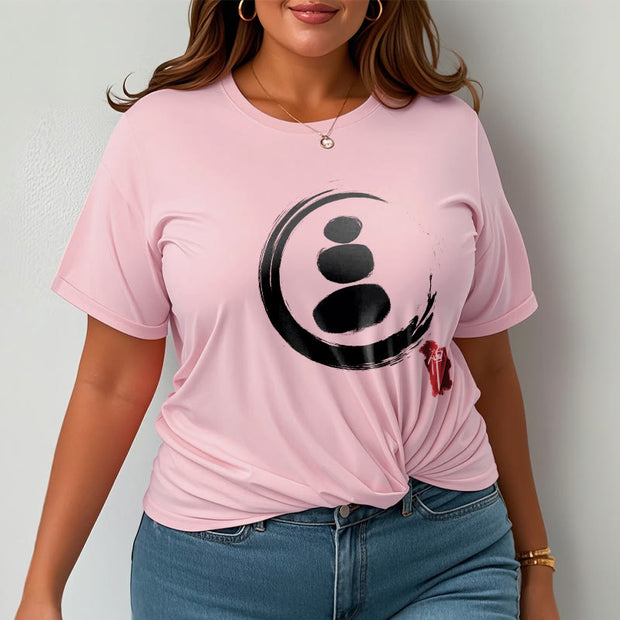 Buddha Stones Zen Circles Cotton Tee T-shirt T-Shirts BS 13