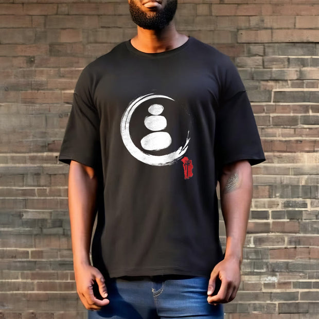 Buddha Stones Zen Circles Cotton Tee T-shirt T-Shirts BS 2