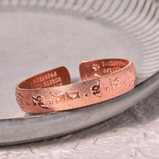 Buddha Stones Six True Words 'Om Mani Padme Hum' Heart Sutra Copper Brass Luck Bracelet Bangle