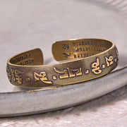 FREE Today: Wisdom and Creativity Six True Words 'Om Mani Padme Hum' Heart Sutra Copper Bracelet Bangle