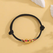 Buddha Stones Red String Copper Alloy Love Year Of The Snake Protection Braided Bracelet Bracelet BS Black String Copper Alloy Snake(Adjustable)