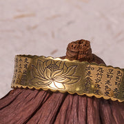 FREE Today: Enlightenment and New Beginning Heart Sutra Lotus Flower Copper Brass Cuff Bracelet Bangle FREE FREE 5