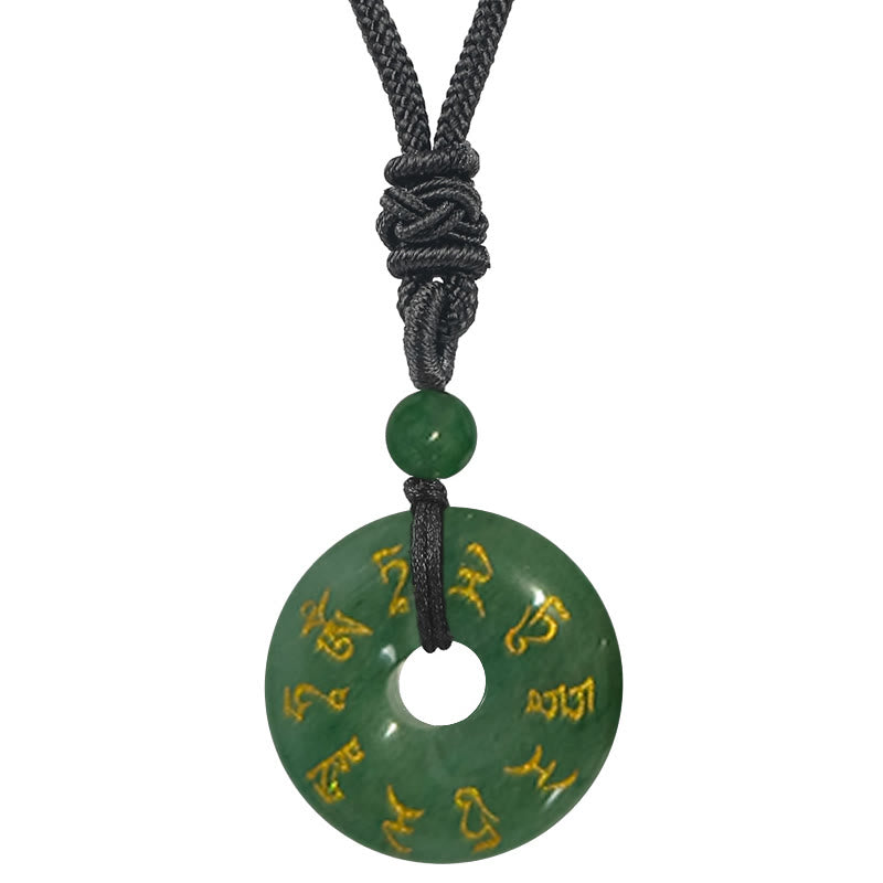 Buddha Stones Green Tara Mantra Natural Various Crystal Black