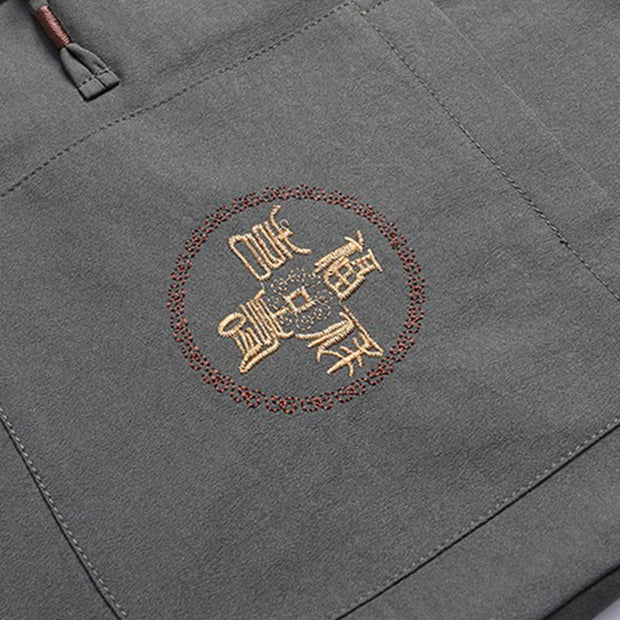 Buddha Stones Chinese New Year Embroidered Fu Tang Suit Hanfu Long Sleeve Top Pants Clothing Men's Set - image 10