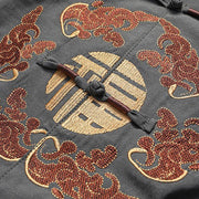Buddha Stones Chinese New Year Embroidered Fu Tang Suit Hanfu Long Sleeve Top Pants Clothing Men's Set - image 9