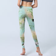 Buddha Stones Pandas Bamboo Print Gym Leggings Women's Yoga Pants - image 7