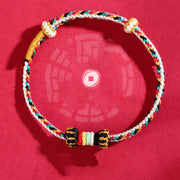 Buddha Stones Five Elements Colorful String Completeness Knot Reef Knot Braid Luck Bracelet