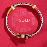 FREE Today: Luck Wealth Five Elements Colorful String Completeness Knot Reef Knot Braid Bracelet