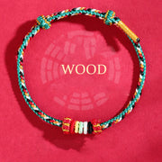 FREE Today: Luck Wealth Five Elements Colorful String Completeness Knot Reef Knot Braid Bracelet