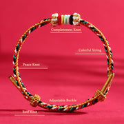 Buddha Stones Five Elements Colorful String Completeness Knot Reef Knot Braid Luck Bracelet Bracelet BS 2