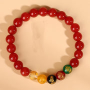 Buddha Stones Five Elements Various Agate Jambhala Luck Bracelet