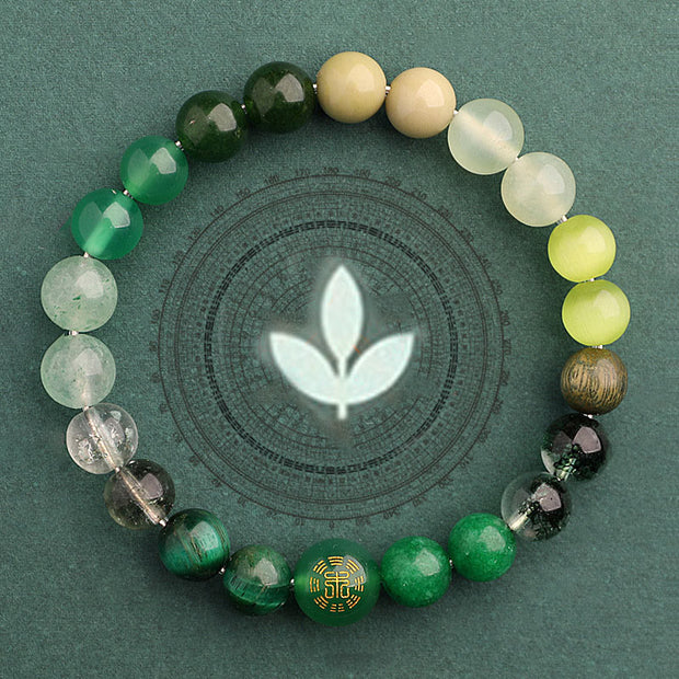 Buddha Stones Five Elements Various Agate Balance Luck Bracelet Bracelet BS 9