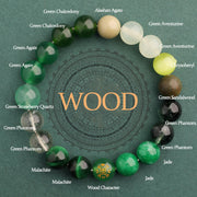 Buddha Stones Five Elements Various Agate Balance Luck Bracelet Bracelet BS Wood(Wrist Circumference: 14-16cm) 10mm