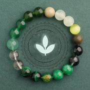 Buddha Stones Five Elements Various Agate Balance Luck Bracelet