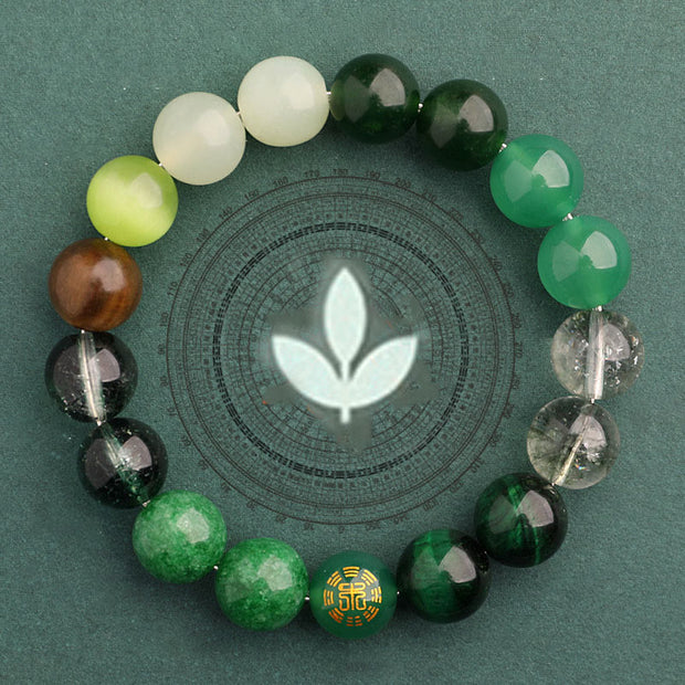 Buddha Stones Five Elements Various Agate Balance Luck Bracelet Bracelet BS 13