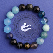 Buddha Stones Five Elements Various Agate Balance Luck Bracelet