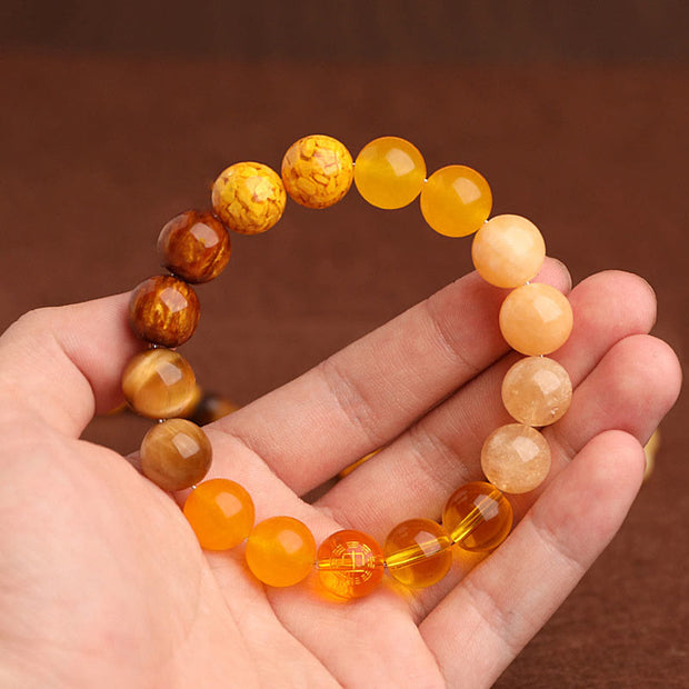 Buddha Stones Five Elements Various Agate Balance Luck Bracelet Bracelet BS 51