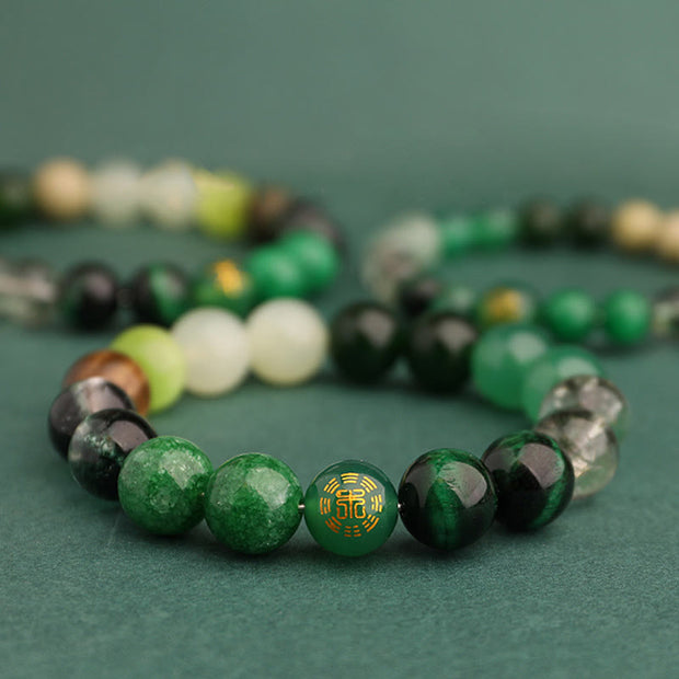 Buddha Stones Five Elements Various Agate Balance Luck Bracelet Bracelet BS 14