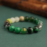 Buddha Stones Five Elements Various Agate Balance Luck Bracelet