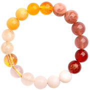 Buddha Stones Five Elements Various Agate Crystal Sun Stone Wisdom Bracelet