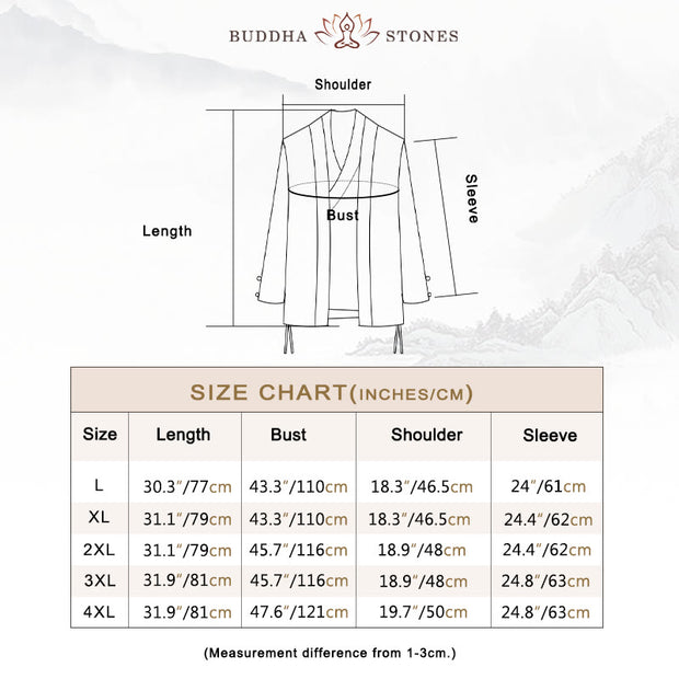 Buddha Stones Fall Chinese Hanfu Cotton Linen Men Jacket Clothing