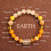 Buddha Stones Five Elements Various Agate Crystal Green Strawberry Quartz Moss Agate Green Phantom Luck Bracelet